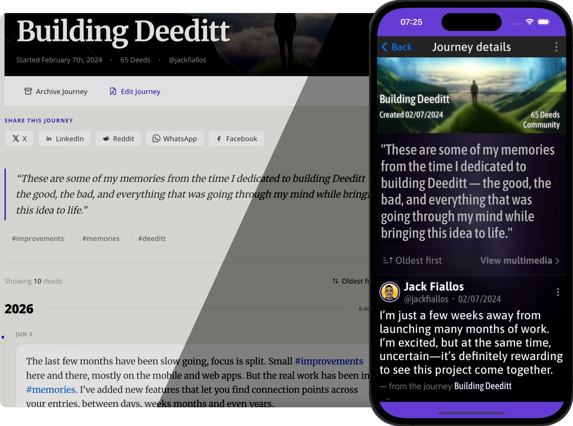 Journeys — structure for your experience